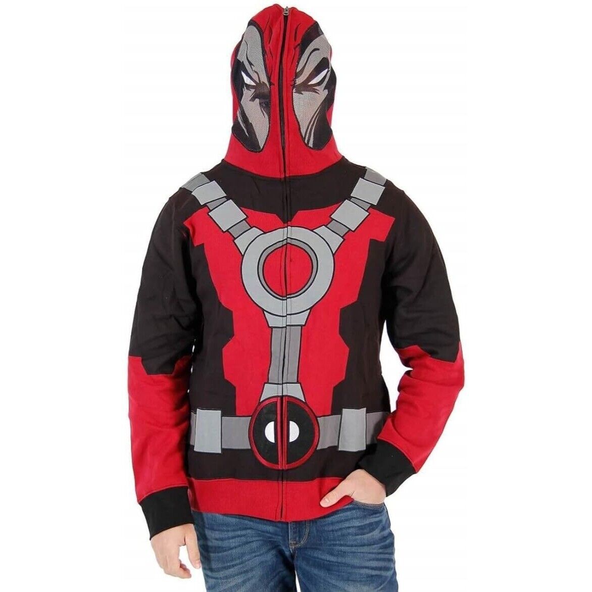 Deadpool Marvel Comics Mad Engine Full Zip Costum… - image 1