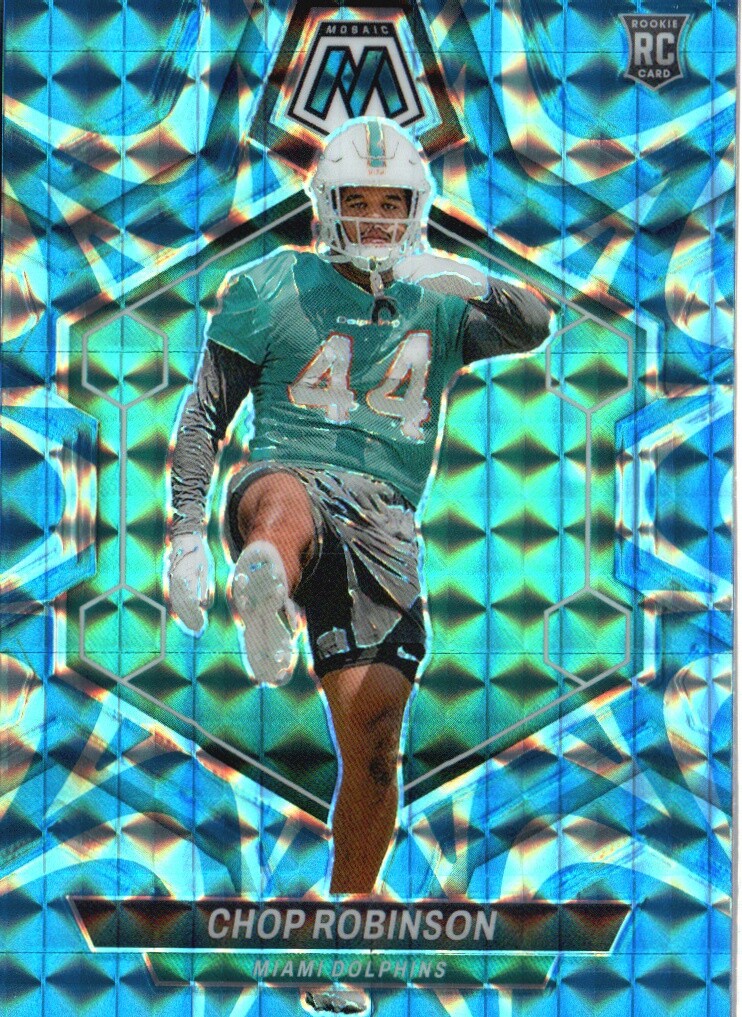 2024 Panini Mosaic #321 Chop Robinson Mosaic Reactive Blue
