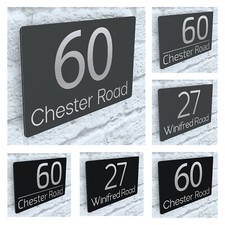 Modern House Number Plaques Composite Personalised Signs Door Plaque Numbers