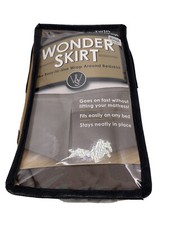 Wonder Skirt Wrap Around Bed Skirt Twin Gray 15 Drop Split Corners
