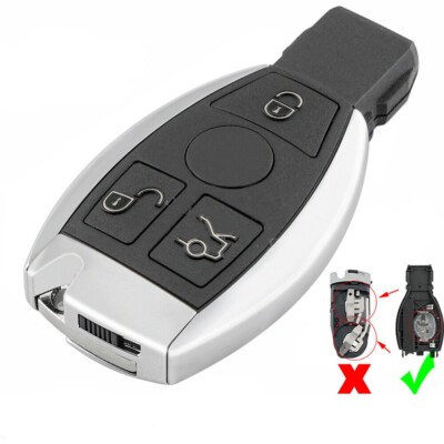 For Mercedes Benz W203 W204 W205 W211 W212 3 Button Remote Key Fob Case + Blade