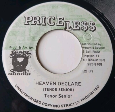 Tenor Senior - Heaven Declare Vinyl 45 - Price Less - Jamaica
