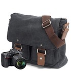 peacechaos Men's Canvas Camera Bag Leather DSLR SLR Camera Case Vintage Camer...