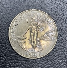 1964 Philippines 25 Centavos - Coin #C-099