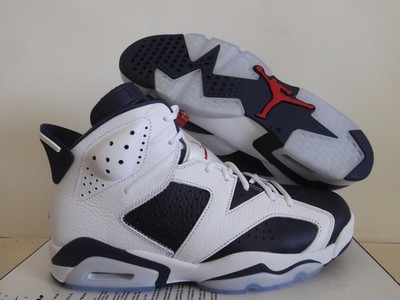 Nike Air Jordan 6 Retro 2024 Olympic White-Varsity Red-Blue Sz 9.5 [CT8529-164]