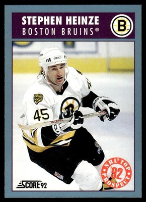 1992-93 Score Canadian !!! Steve Heinze Boston Bruins #476