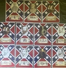 US Civil War collectible displays featuring Confederate Generals W/ Print Bills