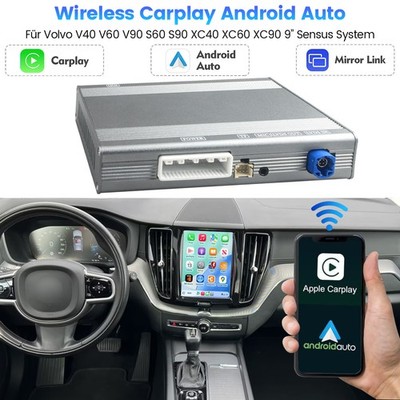 Wireless CarPlay Android Auto Für Volvo V40 V60 V90 XC40 XC60 XC90 9'' Bildschirm