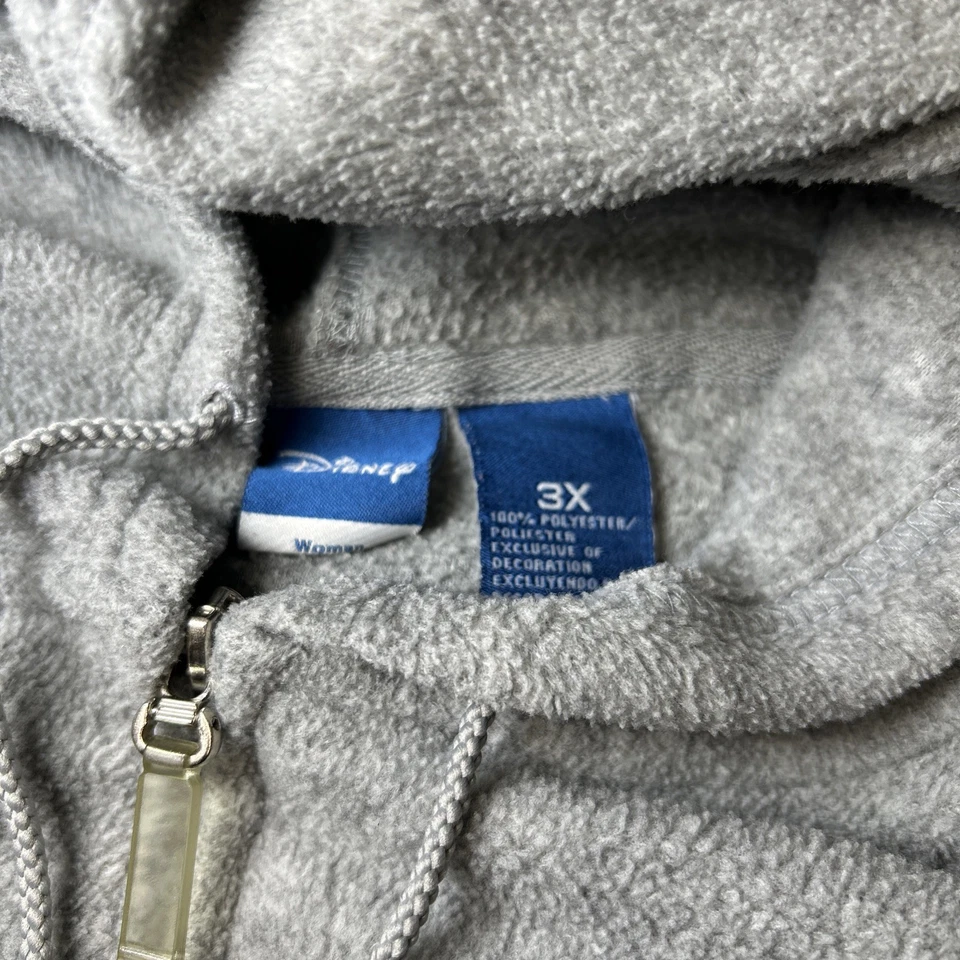 Disney Mickey Mouse Mujer’s 3XL Gris Cremallera Completa Polar Sudadera con Capucha Foto 4 de 4