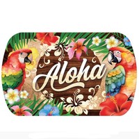 Deko Tablett Aloha Hawaii 29 X 15 X 3.5 Cm Aus Kunststoff