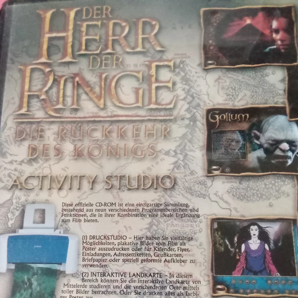 Der Herr der Ringe Die Rückkehr des Königs Activity Studio CD-ROM NEU OVP - Bild 2 von 2