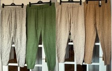 BNWT M&S cosy knit loungewear joggers - oatmeal, green, camel & grey XS S M L XL