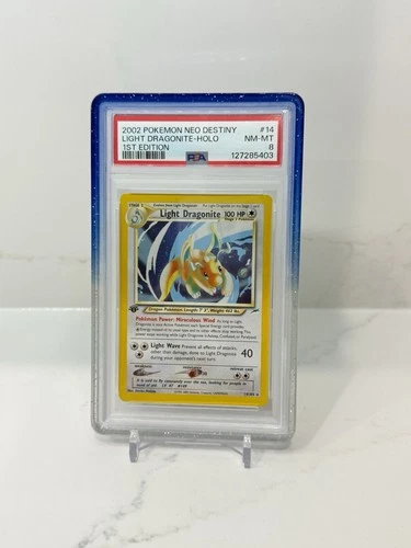 Pokemon Light Dragonite Neo Destiny 1st Edition Holo Rare PSA 8