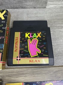 Vintage 1990 Nintendo NES Tengen KLAX Complete Game + Sleeve + Original Box
