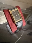 Vintage Seiko Slim Tank Black Dial Gentlemen's Quartz Wrist Watch- Excellent