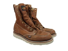 Thorogood Men's 8" Moc Toe Wedge Work Boots 814-4201 (USA) Tobacco Size 10EE