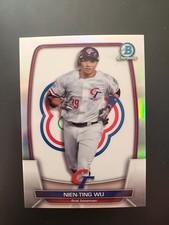 2023 Bowman Chrome Nien-Ting Wu WBC Flag Refractor RC Chinese Taipei #/499