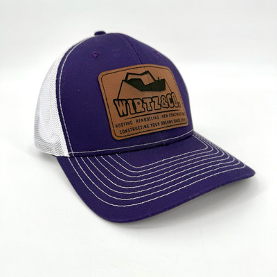 NV Caps NWoT Purple W/White Mesh Trucker Cap SnapBack  Wirtz & Co  Business Logo