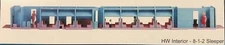 IHC 20176 HO Scale Heavyweight Interior for IHC Passenger Cars 8-1-2 Sleeper