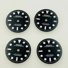 28.5mm Black GMT Watch Dial Blue Green Lume For Nh34 Movement Watches Parts