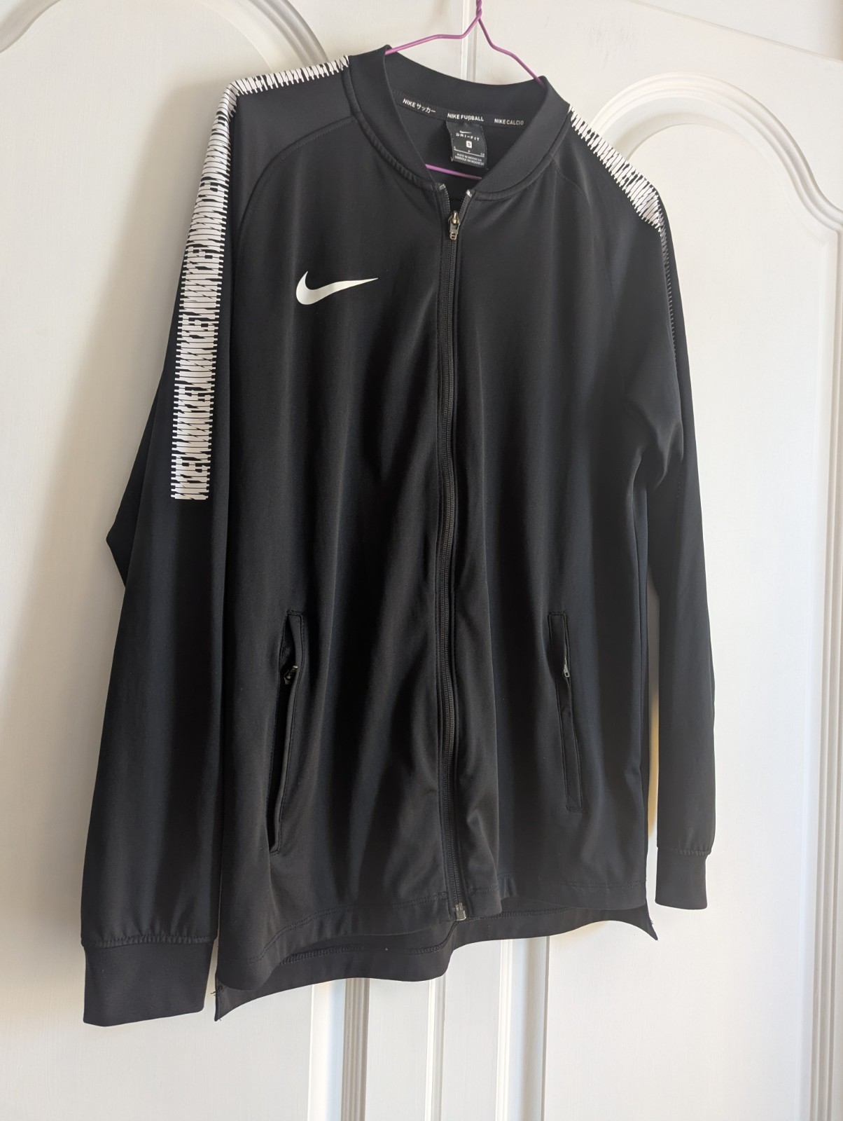 SACAI X NIKE Nike Track Jacket Uomo Small Nero Full Zip Tuta Top Ottime Condizioni