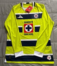 PIRMA CRUZ AZUL MEN,S JERSEY PORTERO 24/25 AUTHENTIC MANGA LARGA VERDE LIMON