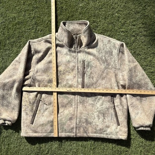 Cabela's Outdoor Gear Men's 2XL Camo Fleece Jacket Full Zip Pockets image 2