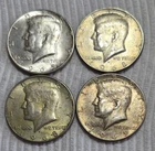 Lot Of 4 - 40% Silver Kennedy Half Dollars. .59 OzT Of Silver. A0818