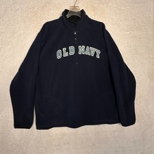 Old Navy Classic Fleece Pullover XL Navy Blue 1/4 Zip Sweatshirt Mens Womens