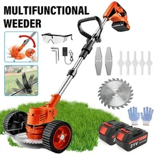 2500W Cordless Electric Weed Lawn Eater Edger Yard Grass String Trimmer Mower US