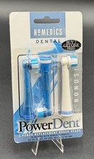 Homedics New NOS Power Dent Powerdent Brush Heads 3 Count HD50 HD60 HD200 HD250