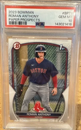 Bowman 2023 Prospects Roman Anthony Boston Red Sox Rookie BP-71 PSA 10