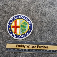 Vintage Alfa Romeo Milano Patch Italian Car Auto AE0