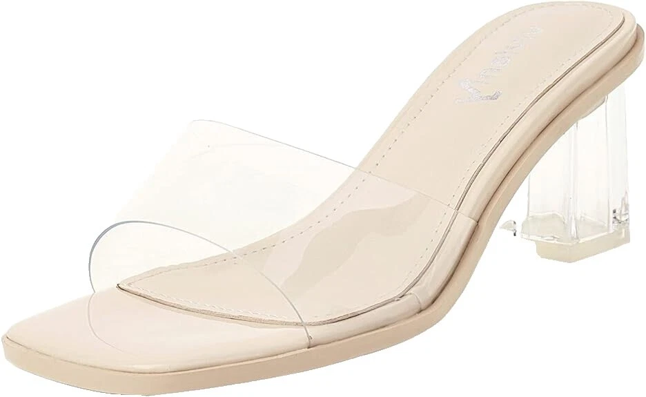 Tacones de goma blanca para mujeres