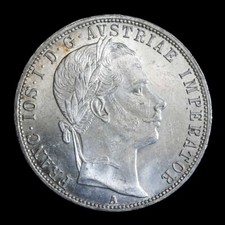 Austria Florin  1860A. Uncirculated. KM# 2219 Silver Coin #4616