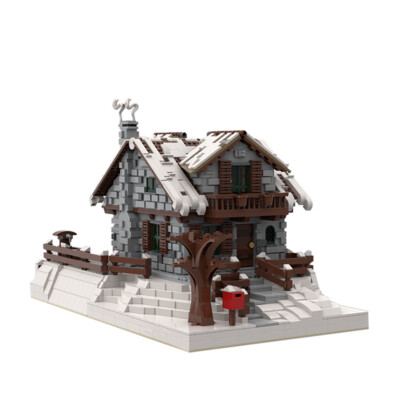 Winter Chalet House Hut Modular Building with Interior 4094 teile C4211