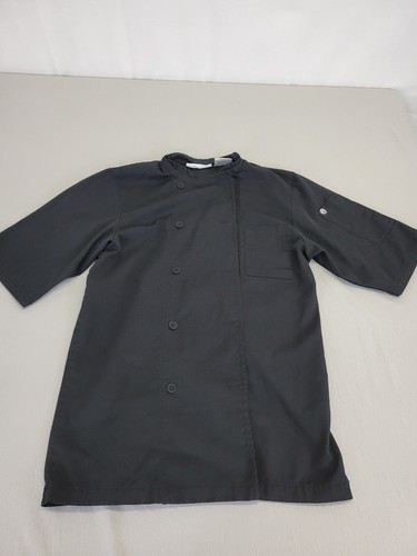 Chef Works Black Short Sleeve Cool Vent Chef Coat Size XS