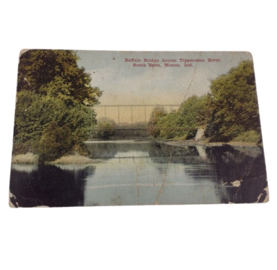 Buffalo Bridge Monon Indiana Vintage Postcard Used Not Postmarked  D6-1605
