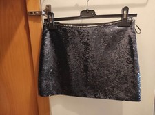Minigonna nera con paillettes come nuova