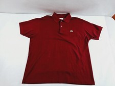 Lacoste Polo Shirt Mens XXL Classic Fit Red Short Sleeve Cotton Preppy Colorful