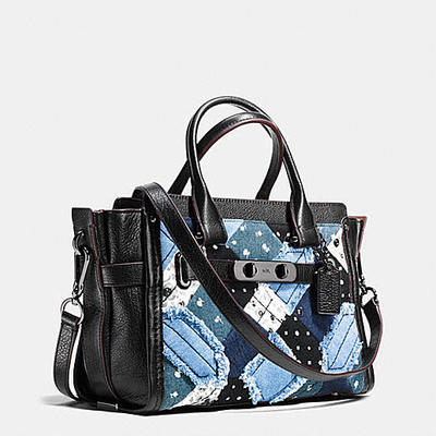NWT Coach Swagger 27 in Canyon Quilt Denim Handbag | eBay