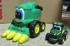 John Deere Cory the Combine and Metal Tractor Toys