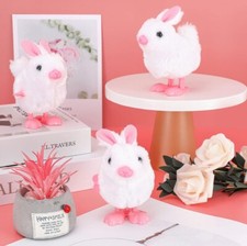 Wind-Up Jumping Bunny Plush Rabbit Party Favors - 2 Pack