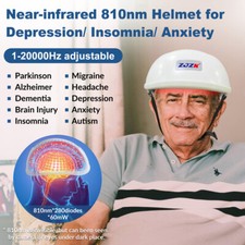 810nm PBM Infrared Light Therapy Brain Stimulation Helmet for Migraine Autism