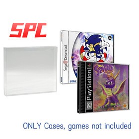 5x Clear Protectors Sleeve Case Display For SEGA Dreamcast &PS1 Protective Box