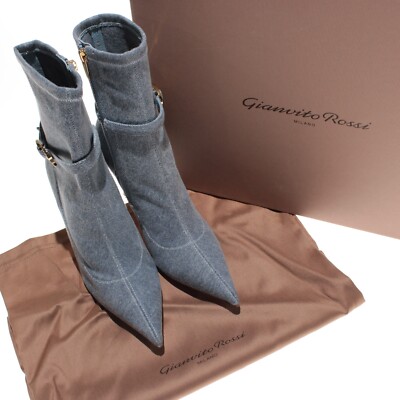 Gianvito Rossi NWB Ascent Zip Up Heeled Booties Size 37.5 US 