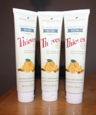 3 pk Young Living Essential Oils Thieves Whitening Toothpaste 4oz.Free Shipping!