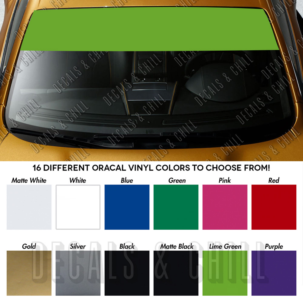 Sun Visor Strip Windshield Banner Vinyl Long Lasting Premium Blank