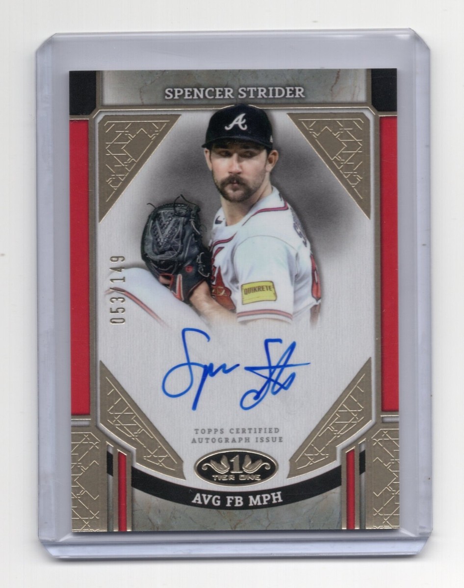 直筆サインカード【PSA9】topps Fire Spencer Strider 【公式通販】