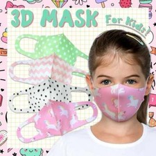 4Pack Girls Face Mask Kids Toddler Reusable Washable Protection Cover Breathable